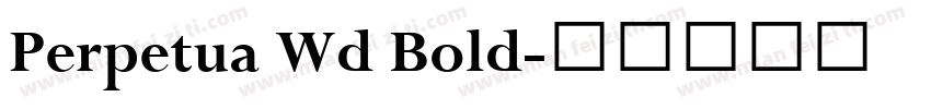 Perpetua Wd Bold字体转换